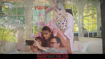 Teen Niece Joins In On Family Fun Dressed As Easter Bunny