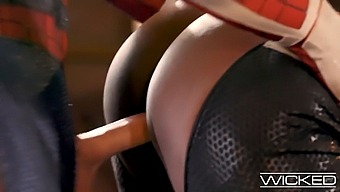 Spiderman And Deadpool Team Up To Have Sex With Monica Rambeau In This Wicked Video